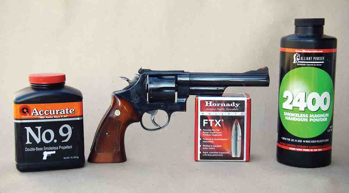 Accurate No. 9 and Alliant 2400 powders are top choices when handloading the Hornady 190-grain FTX bullet in the .41 Magnum.